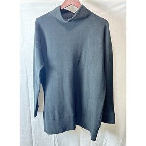 J. Jill‎ Fit Womens Large Black Ribbed Mock Neck Long Sleeve Top